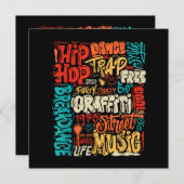 第50回ヒップホップグラフィティカセットヴィンテージR 招待状 (正面/裏面)