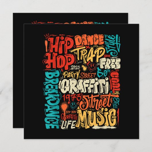 第50回ヒップホップグラフィティカセットヴィンテージR 招待状 (正面/裏面)