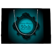 第50回ビットデイお祝いパーソナライズされた抱き枕 ラージペーパーバッグ (裏面)