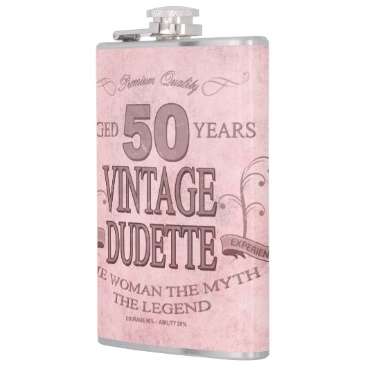 第50回ピンクユーモアヴィンテージスタイルデュデットフラスコ フラスク (左)