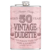 第50回ピンクユーモアヴィンテージスタイルデュデットフラスコ フラスク (正面)