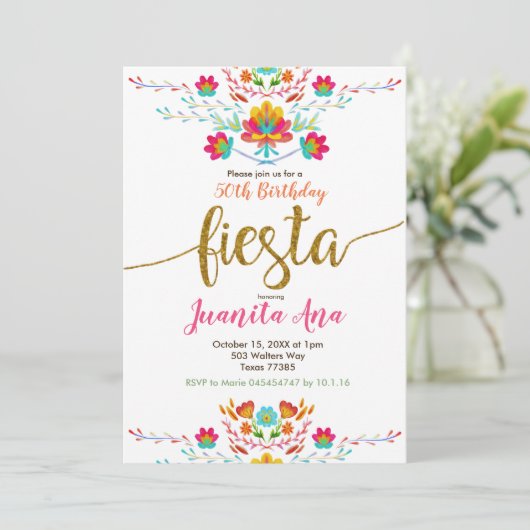 第50回フィエスタサプライズ誕生日パーティーへの招待 招待状 (スタンド正面)