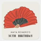 第50回フラメンコファン誕生日パーティー スクエアシール (正面)