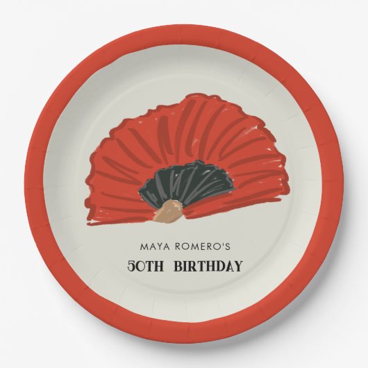 第50回フラメンコファン誕生日パーティー ペーパープレート (正面)