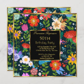 第50回フローラカラフルガーデンバースデーパーティー 招待状 (正面/裏面)