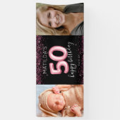 第50回ブラックピンクハッピーバースデーフォトバナー 横断幕 (縦)