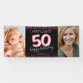 第50回ブラックピンクハッピーバースデーフォトバナー 横断幕 (横)