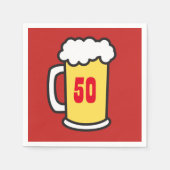 第50回マイルストーンバースデーパーティービールナプキンス スタンダードカクテルナプキン (正面)