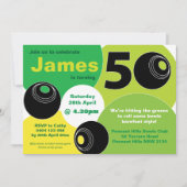 第50回ローンボウルズはだしのボーリング誕生日 招待状 (正面)