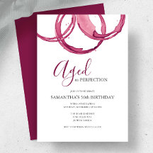 第50回ワイン招待状誕生日パーティー