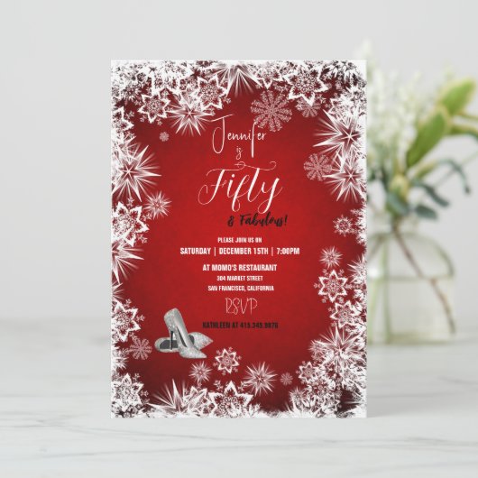 第50回冬の誕生日会レッドスノーフレーク 招待状 (スタンド正面)