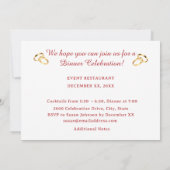 第50回冬季結婚記念日バラ招待状 招待状 (裏面)