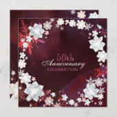 第50回冬季結婚記念日パーティー 招待状 (正面/裏面)