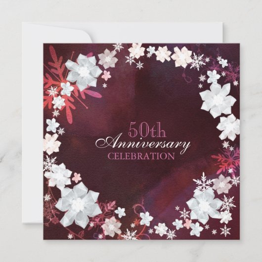 第50回冬季結婚記念日パーティー 招待状 (正面)