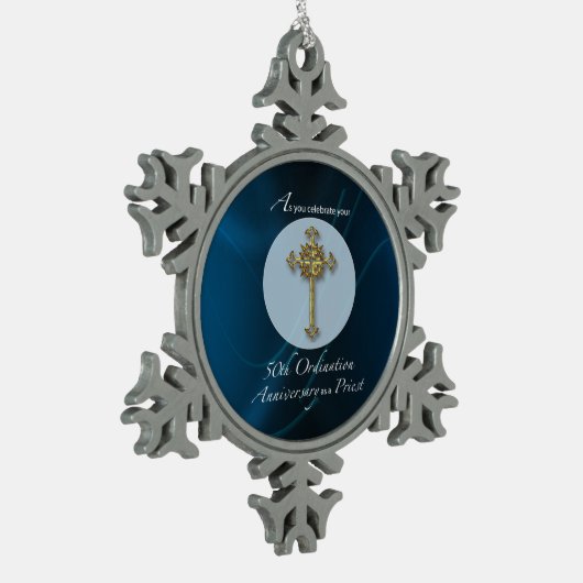 第50回出家授与年記念 スノーフレークピューターオーナメント (左)