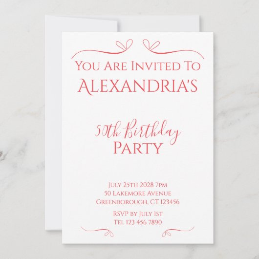 第50回生誕祭パミニマルイモダンンクレッド 招待状 (正面)