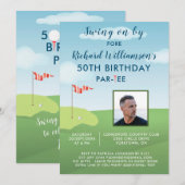 第50回男子バースデーパーティー写真ゴルフ 招待状 (正面/裏面)