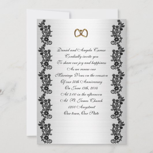 第50回発願ブラック縁ど 招待状 (正面)