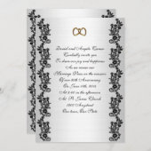 第50回発願ブラック縁ど 招待状 (正面/裏面)