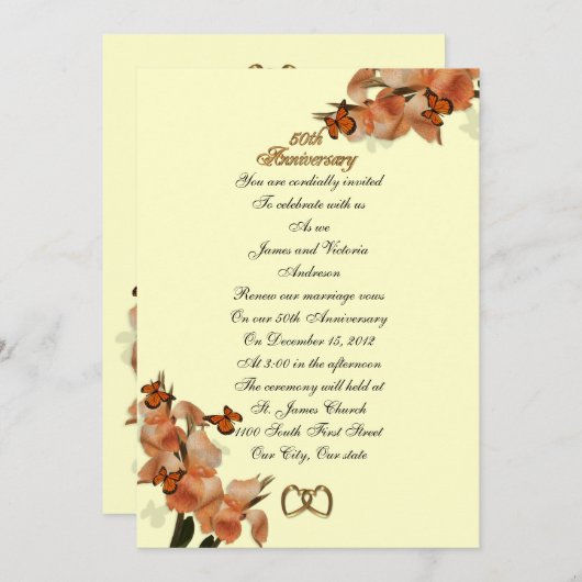 第50回発願 招待状 (正面/裏面)