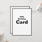 第50回第50回第50回第5-0誕生日カード カード (正面/裏面インサイチュ)