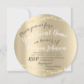 第50回第70回誕生日紙吹雪金ゴールド 招待状 (正面)