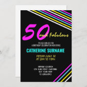 第50回素晴らしい誕生日パーティーお祝い 招待状 (正面/裏面)