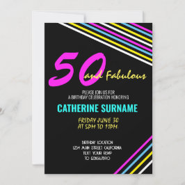 第50回素晴らしい誕生日パーティーお祝い 招待状