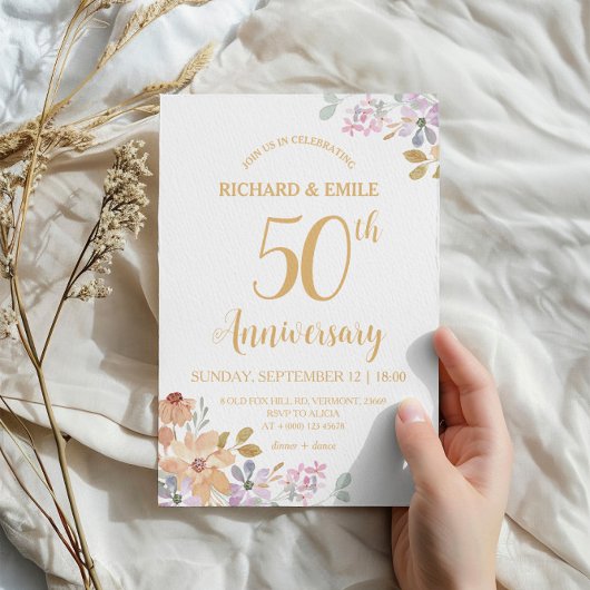 第50回結婚写真水彩花 招待状