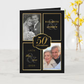 第50回結婚記念日更新パーティー招待状 カード (黄色い花)