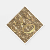 第50回結婚誕生日記念日金ゴールド スタンダードランチョンナプキン (角)