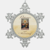 第50回聖霊祭壇の天使 スノーフレークピューターオーナメント (正面)