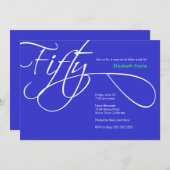 第50回誕生会-カスタムの背景色 招待状 (正面/裏面)