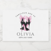 第50回誕生日パーソナライズされたパーティー スパークリングワインラベル (シングルラベル)