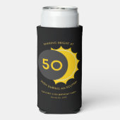 第50回誕生日パーティーと太陽のEclipse 2025 スリム缶クーラー (Seltzer裏面)