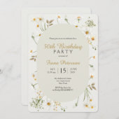 第50回誕生日パーティーの招待 招待状 (正面/裏面)