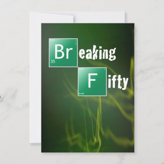 第50回誕生日パーティーの開催 招待状 (正面)