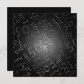 第50回誕生日パーティーへの招待 招待状 (正面/裏面)