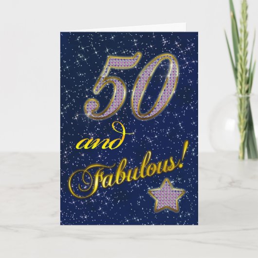 第50回誕生日パーティーへの招待 招待状 (正面)