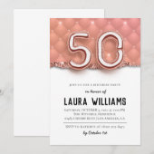 第50回誕生日パーティーへの招待 招待状 (正面/裏面)