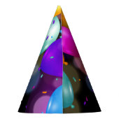 第50回誕生日パーティーブラック&金ゴールドパーティーハット パーティーハット (裏面)