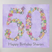 第50回誕生日パーティー番号バナーポスター（大） ポスター (正面)