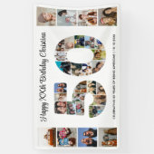 第50回誕生日パーティー番号50フォトコラージュ 横断幕 (縦)