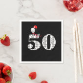 第50回誕生日パーティー風船 スタンダードカクテルナプキン (インサイチュ)