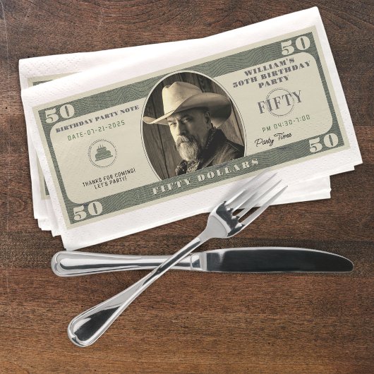 第50回誕生日パーティー50ドル札