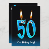 第50回誕生日パーティー 招待状 (正面/裏面)