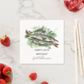 第50回誕生日パーティー |魚釣り魚 スタンダードカクテルナプキン (インサイチュ)