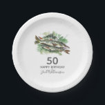 第50回誕生日パーティー |魚釣り |水彩魚 ペーパープレート<br><div class="desc">水彩魚デザイン。魚を愛する人に理想的。これはテンプレートを追加する準備ができている。フォントもしのスタイルまたは色をクリックテンプレートの最後に更に変更したいと思います。</div>