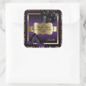 第50回誕生日パーティー | Purple Leopardハイヒール スクエアシール (バッグ)