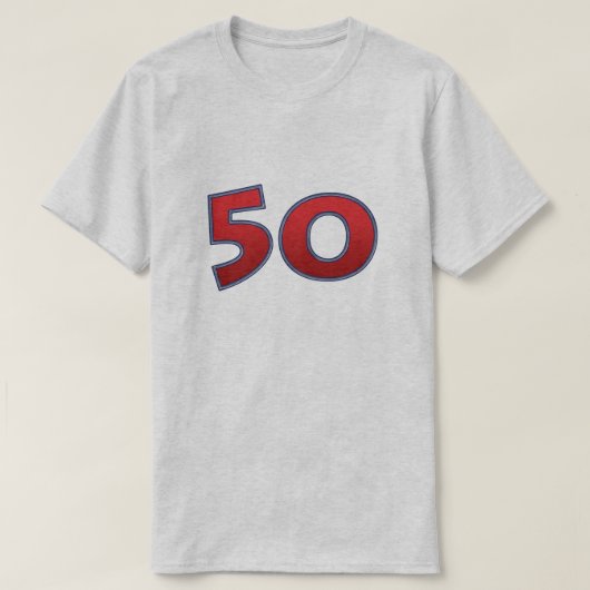 第50回誕生日パーティー Tシャツ (デザイン正面)